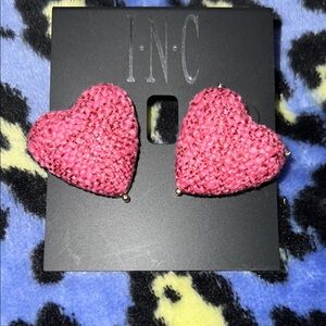 INC International Concepts Pink Heart Earrings